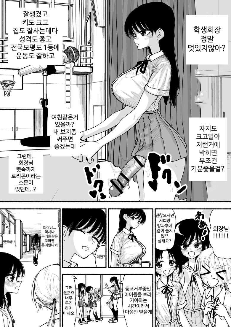 [Nagayama (Agagaga)] Futoukou no Onnanoko wo Onaho Atsukai de Tanetsuke Koubi Shimakuru Futanari Seito Kaichou-san [korean]