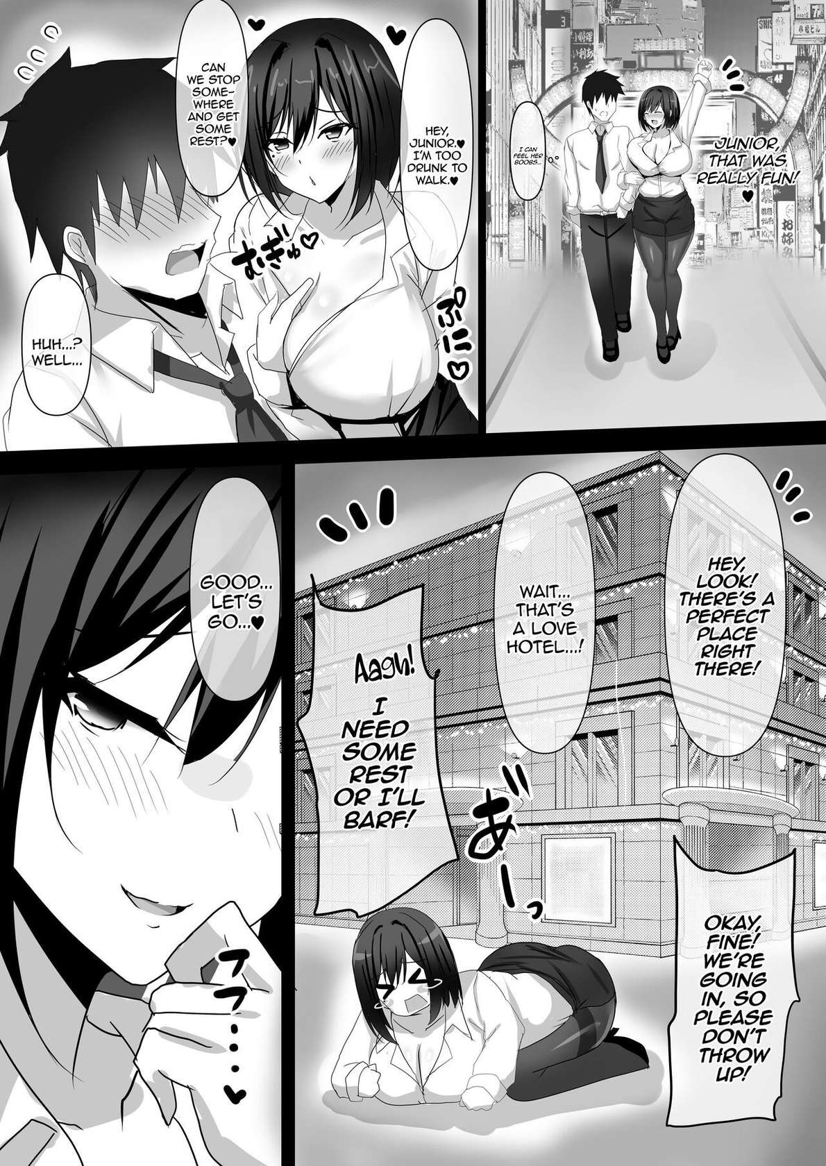 [Happy Lime (Sakura Pochi)] Akogare no Kyonyuu OL Joushi ni Omochikae Sarete Shimatta Hanashi / The Story About Being Taken Back Home By The Huge-Tittied Higher-Up That I Admired (Shizuka Rin) [English] {Doujins.com}