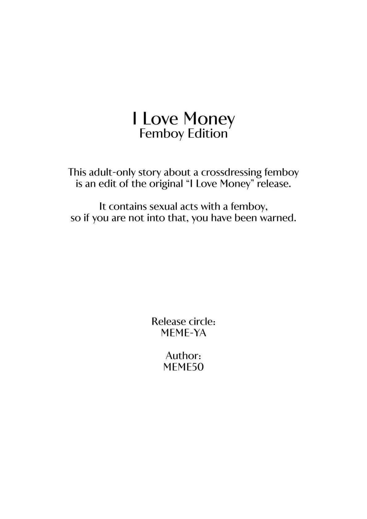 I Love Money - Femboy Edition [MEME50]