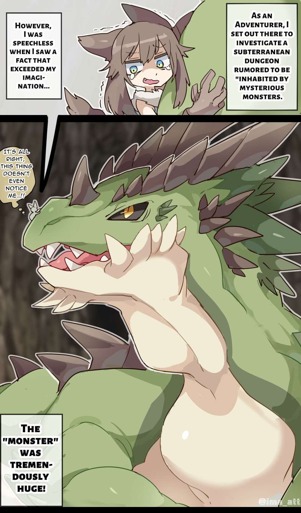 [imaat] Giant Dragon Unaware VORE [English / Japanese]