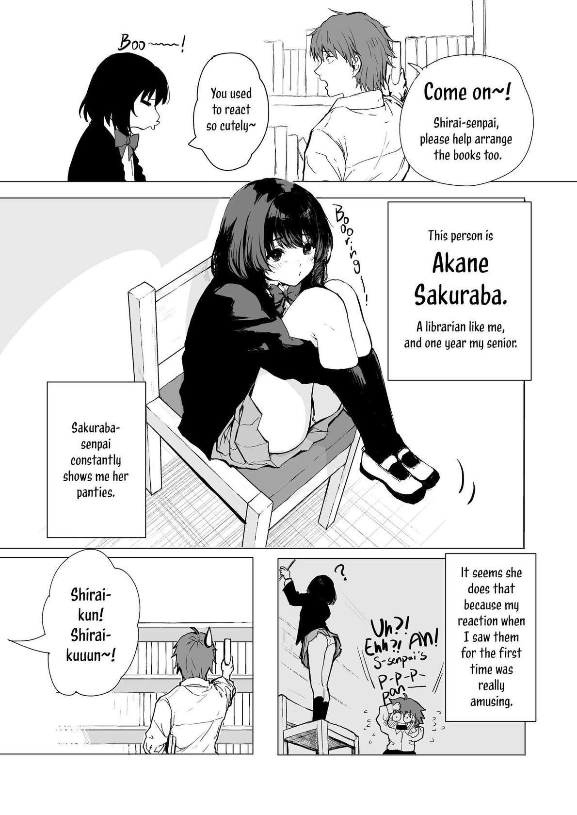 [Inukaki] Sakuraba Senpai wa Misetagari | Sakuraba-Senpai Likes to Expose Herself to Me (Part 1) [English]