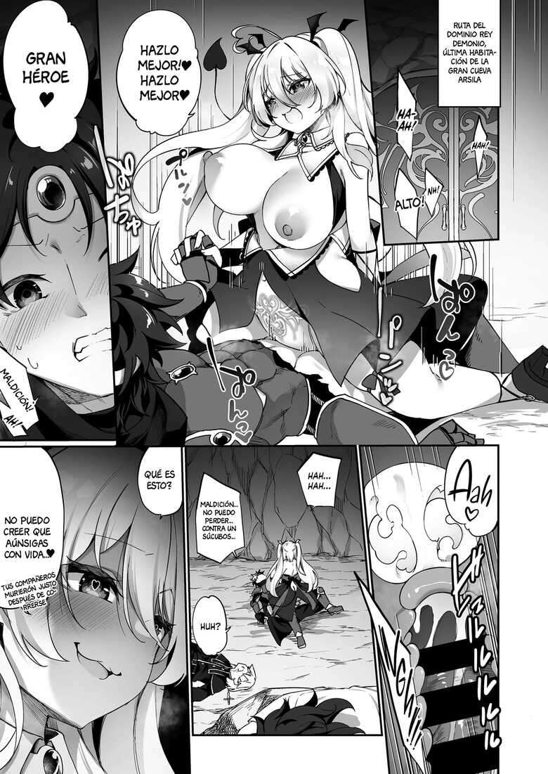 [Slime no Kanmuri (Kanmuri)] Maou ni Katta Yuusha ga Succubus ni Ochite iku Hanashi | The Hero That Defeated the Demon Lord ♂ Falls Into a Succubus [Spanish] [Digital]