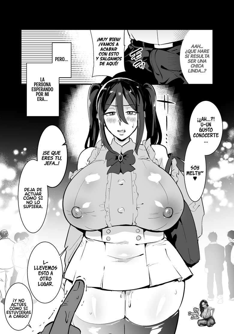 [Nikujiru Shinkou (Fujun Nyuushi)] Wakazukuri Shite Kita Onna Joushi o Hameyou. | Voy a follarme a mi jefa que se ha vestido para parecer más joven [Spanish]