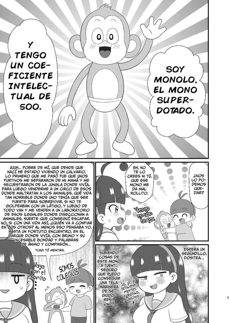 [Tokyo Tsunamushi Land (Tsunamushi)] Monolo: El Mono SuperDotado - Etemaru-kun [Spanish] [Horchata Scans]