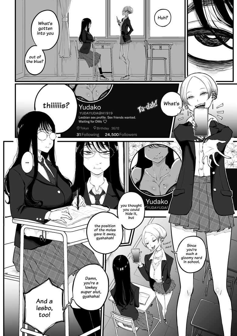 [Pandacorya] The Gyaru Who Mocked a Nerd After Discovering her Secret Account [English] [YuriYaku] [Digital]