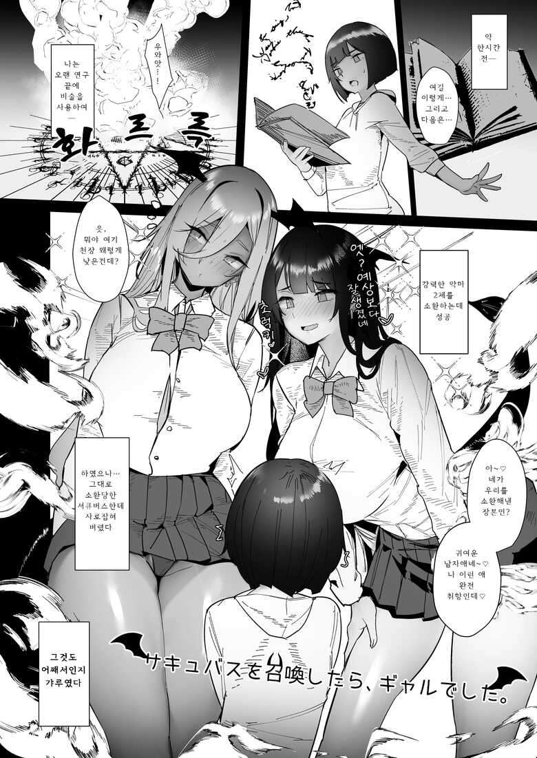 [L.G.C. (Ribyuhki)] Succubus o Shoukan Shitara, Gal Deshita. | 서큐버스를 소환했더니 갸루였습니다。 [Korean] [Digital]