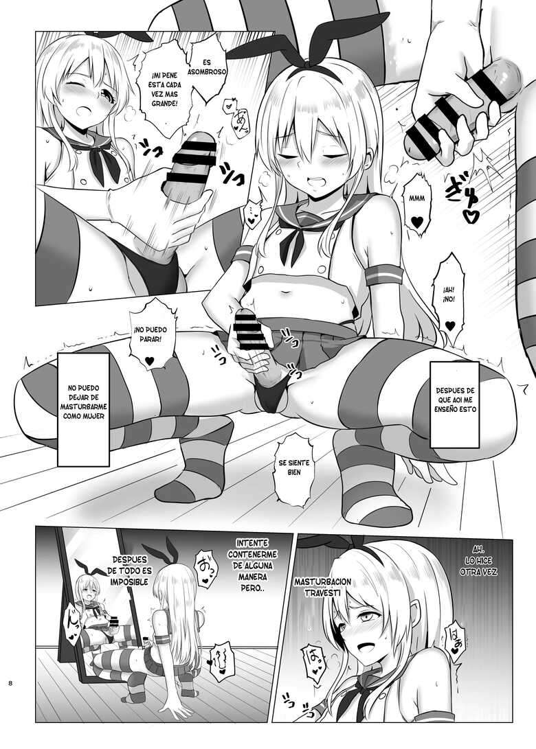 [Ochaduke (Bullet)] Shimakaze-kun ni Natte Onani shi Chau Hon (Kantai Collection -KanColle-) [Spanish] [Solo con celular] [Digital]