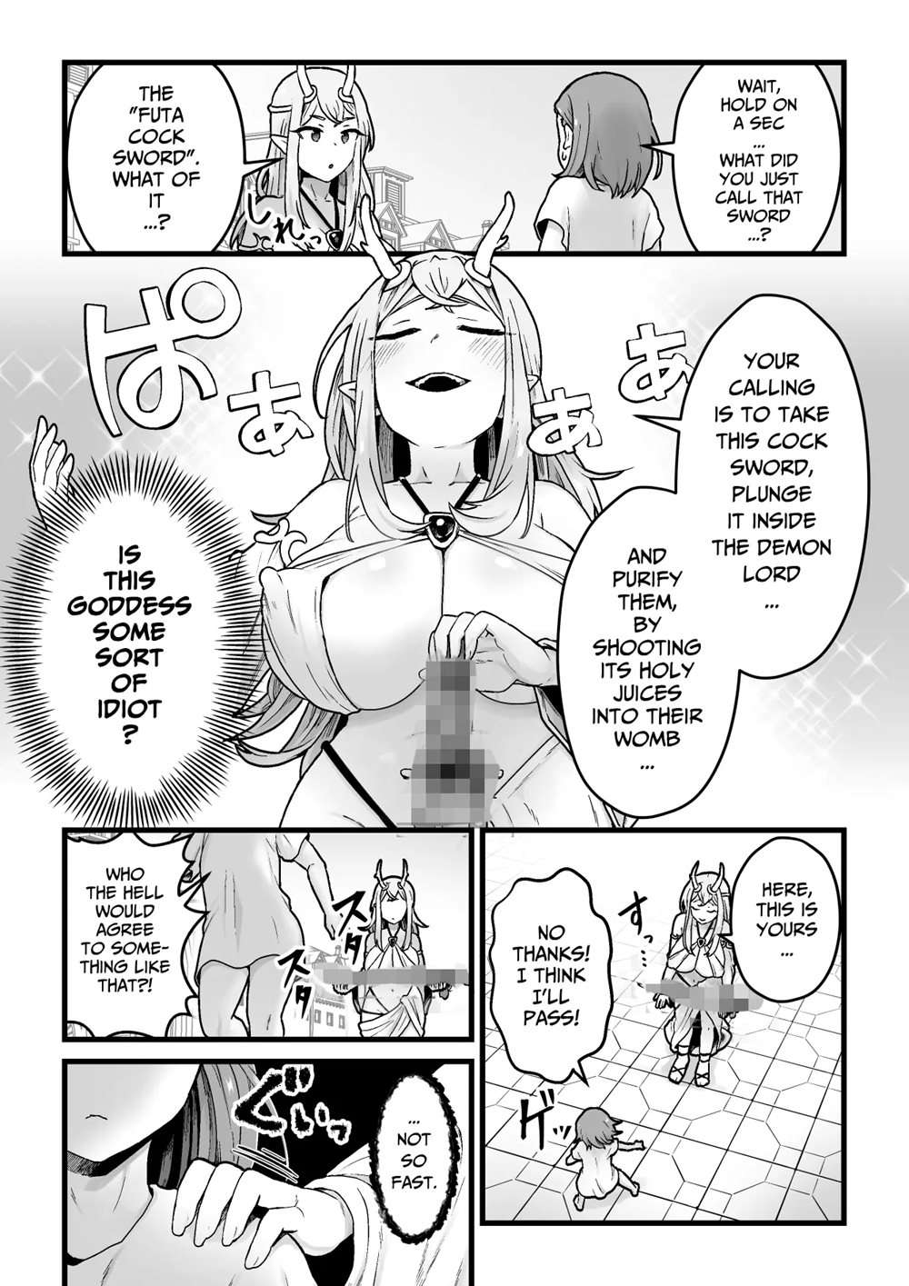 Yokkyuu Fuman Damegami [Futanari Chinpo Sword] O Sazukemasu [Oneshot]