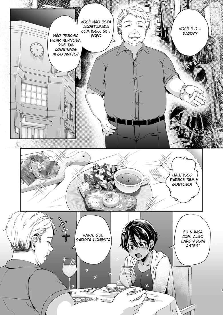 [Saketoba! (Sake-chan)] Boyish JK Papakatsu ni Ochiru | Boyish JK Corrupted By A Sugar Daddy [Portuguese-BR]