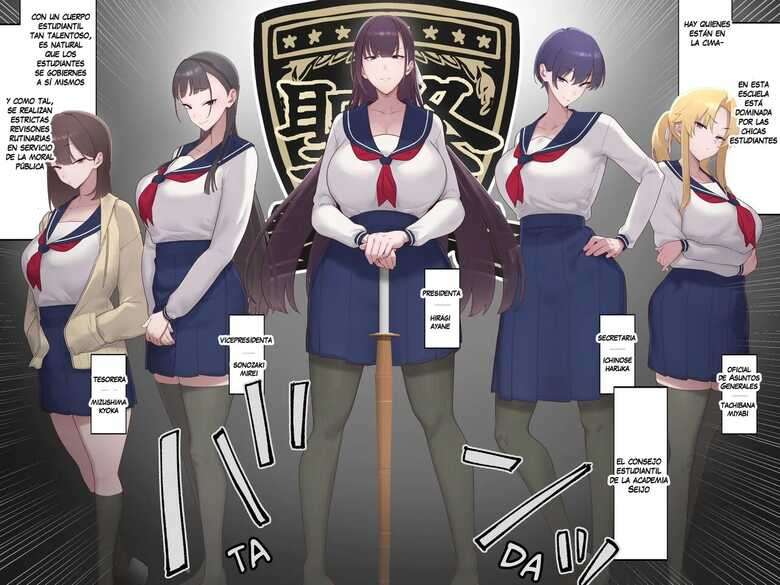 [Okushima Izumo] Daraku Seitokai ~Hiiragi Ayane Hen~ [Spanish] [UNION ANIME] [Digital]