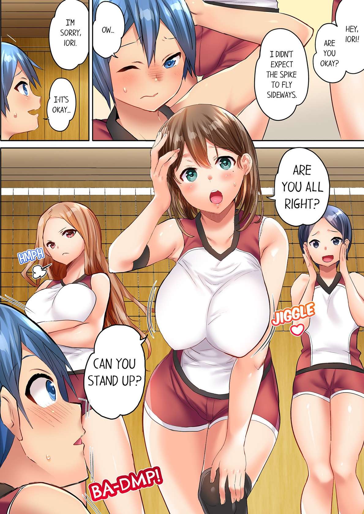 [Kazutaro] Hitozuma Volley-bu no Asedaku SEX ~Shower Abinagara Micchaku Shichau? 1 | Married Women's Volleyball Club Sweaty Sex - We're Being Glued Together While Taking A Shower? 1 [English]