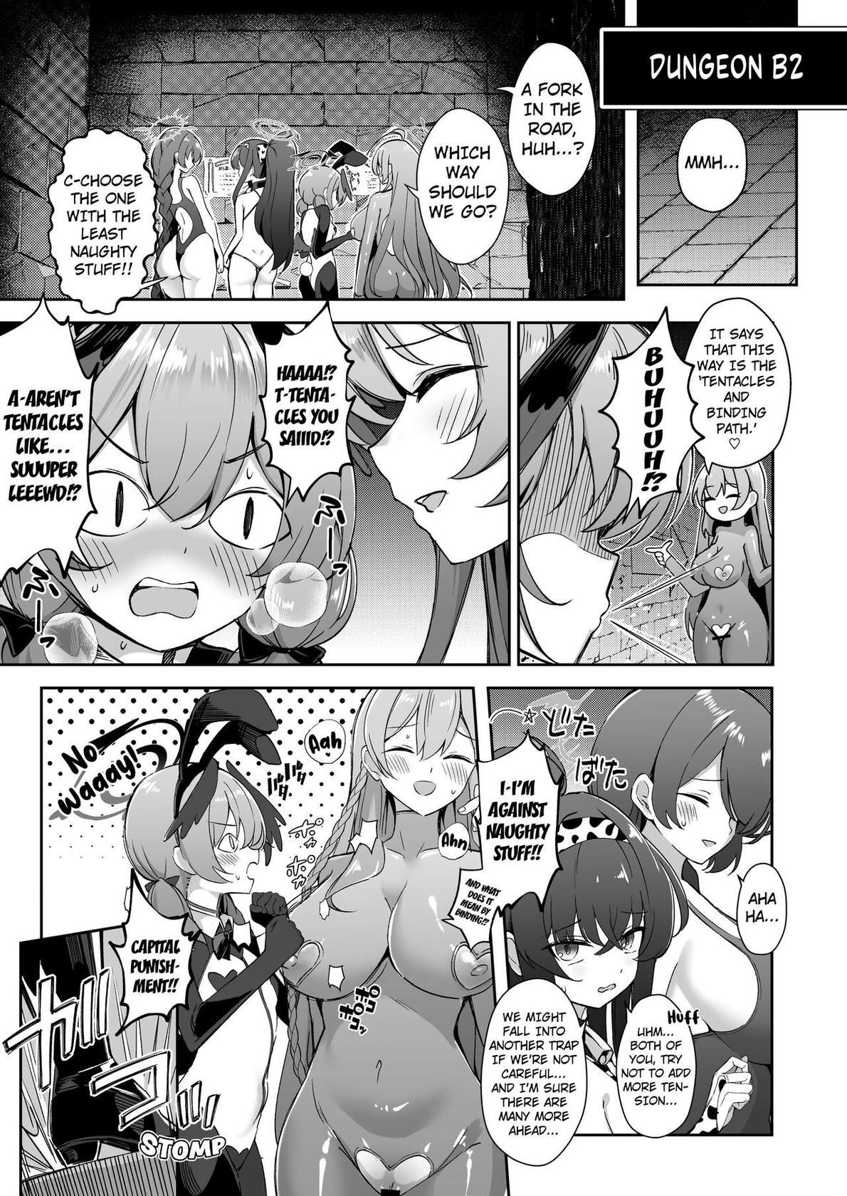 [Pantie Party Project (nanasumi)] Kakusareshi Archive o Motomete ~Trinity no Ero Trap Dungeon~ (Blue Archive) [English] [Kuraudo] [Digital]