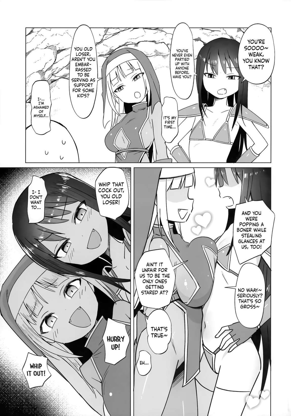 (C103) [ELE.GIRA (konboi)] Mesugaki Party to Wakarasare Oji-san | The Brat Party and The Correcting Old Man [English] {Doujins.com}