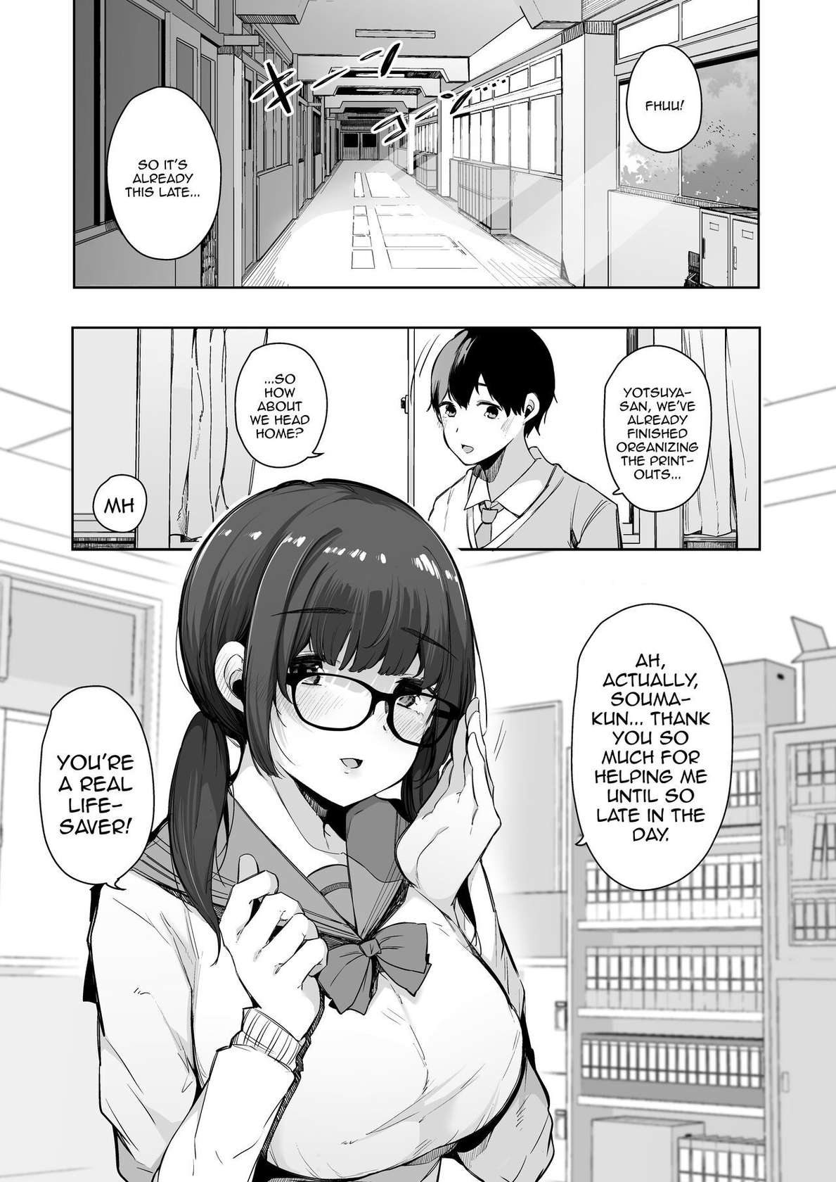 [Blossom Sphere (Sakurayu Hal)] Seiyoku Tsuyome no Kareshi Mochi Iinchou ga Otosareru made. | Until The Boyfriend-Having Class President With A Strong Sexual Appetite Falls [English] {Doujins.com}