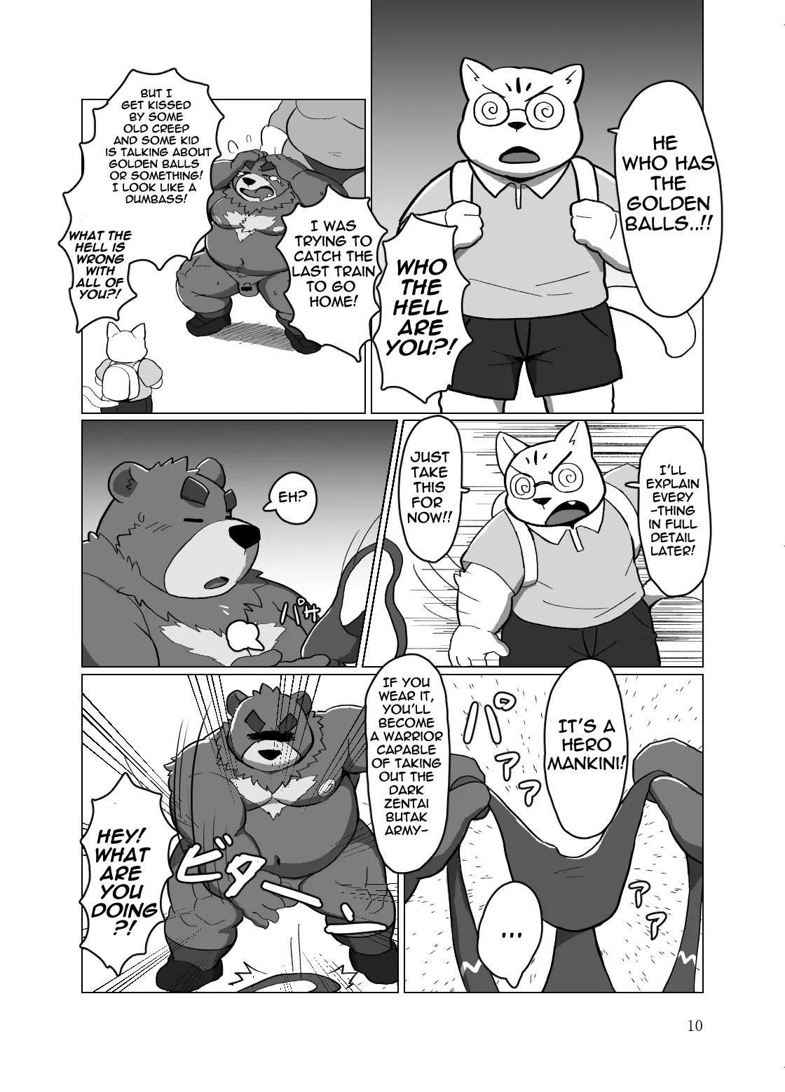 [Kyouretsu Hiyougeka (Beat-kun)] Roshutsu Hentai Dosukebear| Exhibitionist Pervert Dosukebear [English][The_Masked_Kemoner] [Digital]