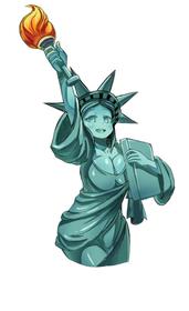 Statue Of Liberty By Unknown Artist Backup