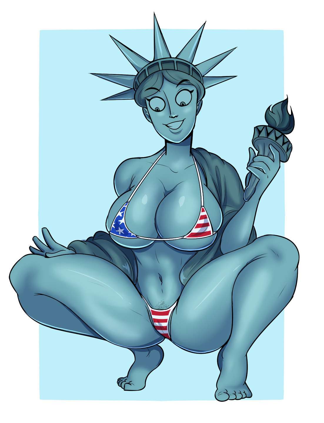 Statue Of Liberty By Unknown Artist Backup