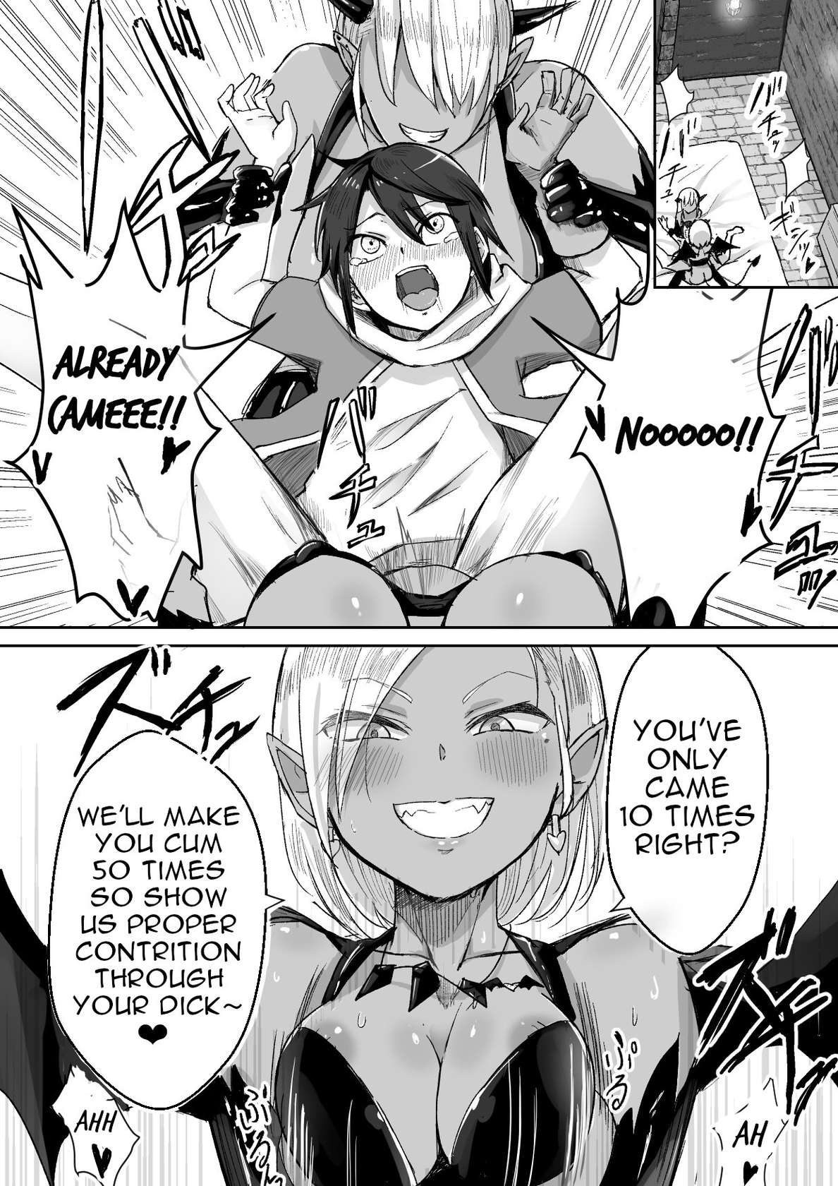 [Permission (Aibiki Mabo)] Succubus ni Haiboku Shite Chitchana Teisobi o Tsukerarechau Ohanashi | Story about Losing to a Succubus and Made to Wear Small Chastity Belt   [English] [TGE7]