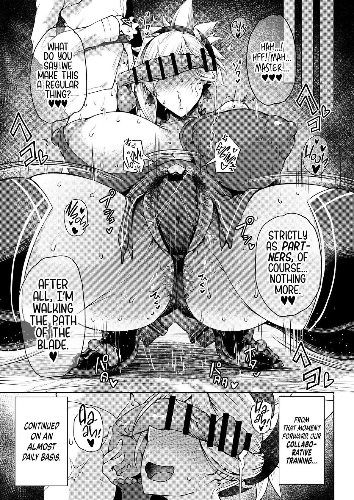 [Tanic Ya (Okutani Tanishi)] Dosukebe Kengou Koiguchi Chaki Chaki + Omake Paper | This Perverted Swordswoman Won’t Stop Fiddling With Her Handguard + Omake Paper (Fate/Grand Order) [English] [head empty] [Digital]