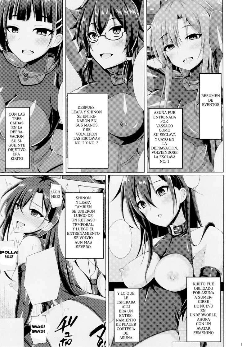 (COMIC1☆20) [Imitation Moon (Narumi Yuu)] Kanojo-tachi no Nichijou wa Mou Modoranai... (Sword Art Online) [Spanish] [Neko-sensei] [Digital]