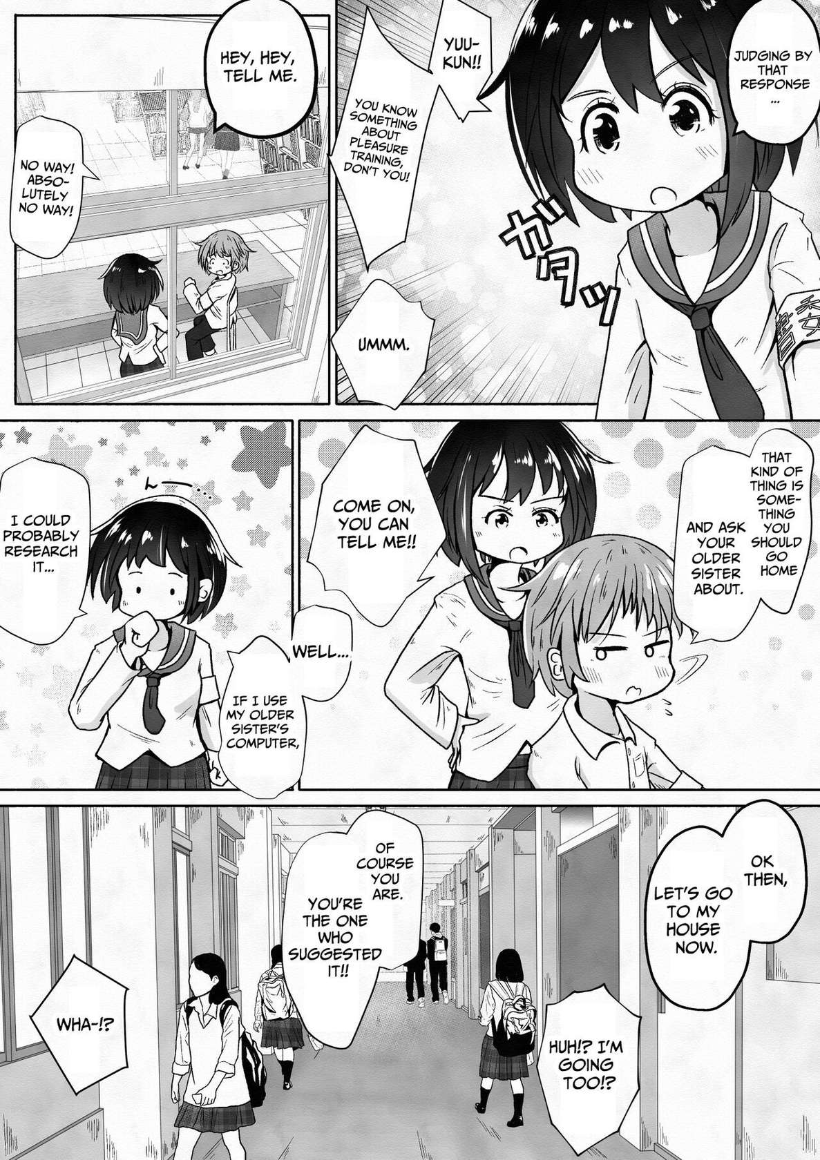 [Ecchi Ecchi Daifuku (Neko Daifuku)] Otoko no Ko ga Osananajimi no Shimai ni Kairaku Choukyou Saserareru Ohanashi | Pleasure Training By Two Sisters [English] [TsukiNet]