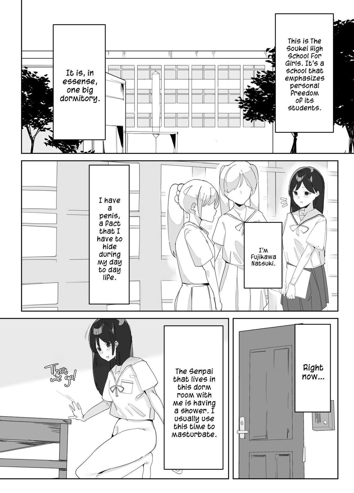 [Nodogoshi Udon (Udon Ningen)] Futanari Musume no Iru Joshiryo | There's A Futanari In The Girls' Dorm [English] [A Cool Person]