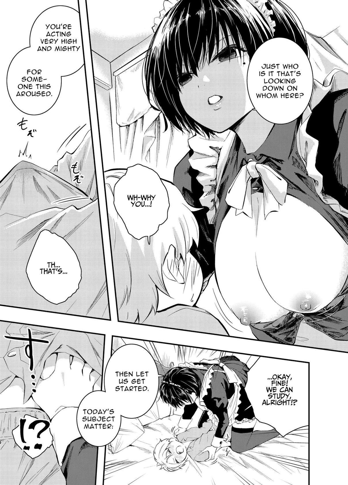 [Hatsuyasumi] A Beautiful Maid Teaches a Cheeky Shota a Lesson [English]