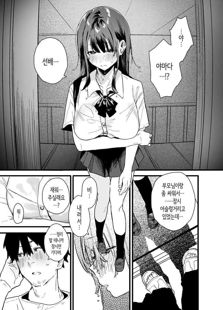 [Yamakon-ya (Yamakonbu)] Iede Shite Uchi ni Kita Beit no Kouhai ga Erosugita node... | 가출해서 우리집에 온 후배 알바생이 너무 야해서… [Korean]