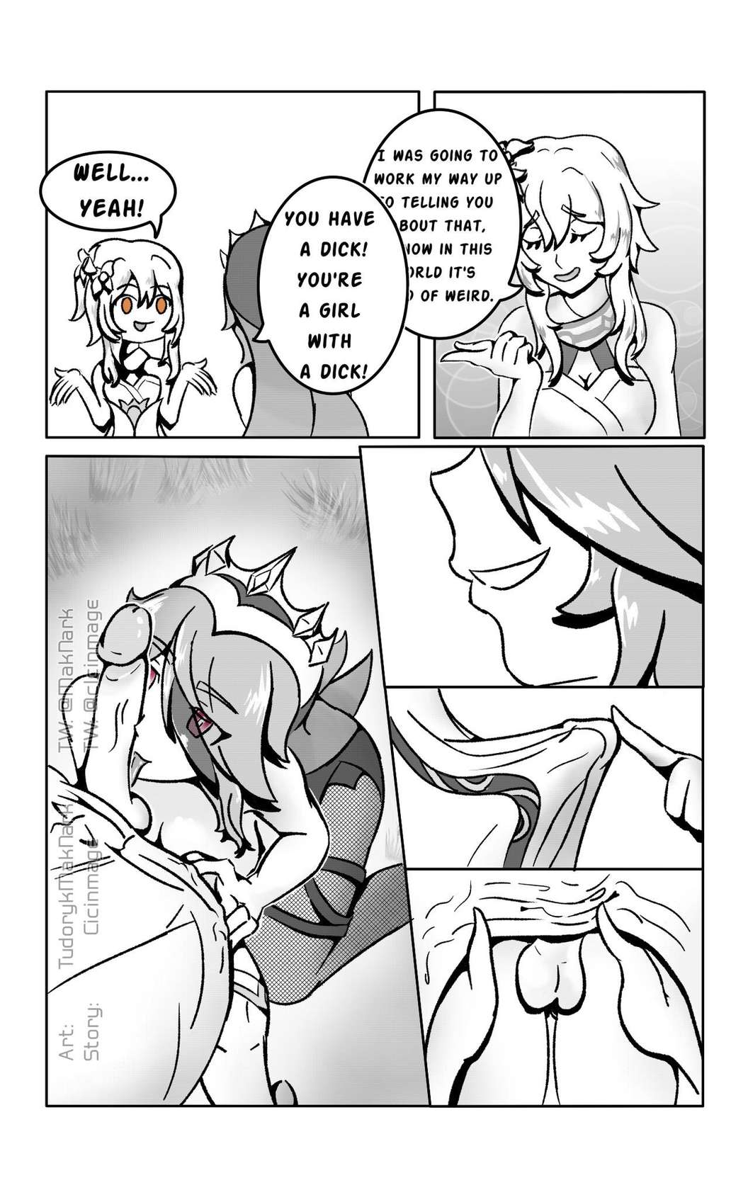 [TudorykMakNark] Blame it on the booze, got you feeling loose ( Rosaria and Lumine Doujinshi )