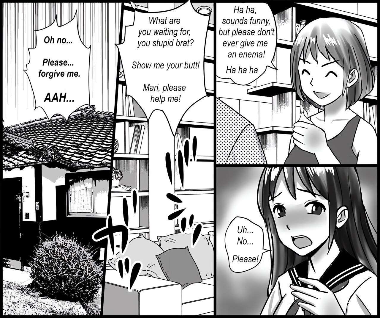 [Onna ni Yoru Onna e no Ryoujoku] Mamahaha to Imouto ni Yoru Zankoku Shuuchi Ijime | Humiliated and punished by my stepmother and stepsister [English]