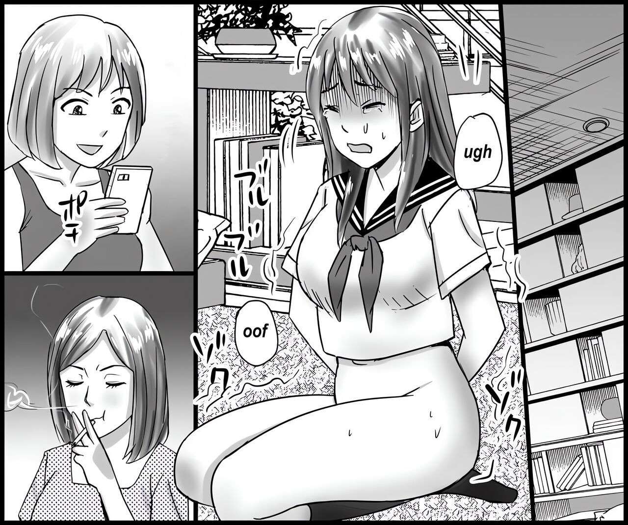 [Onna ni Yoru Onna e no Ryoujoku] Mamahaha to Imouto ni Yoru Zankoku Shuuchi Ijime | Humiliated and punished by my stepmother and stepsister [English]