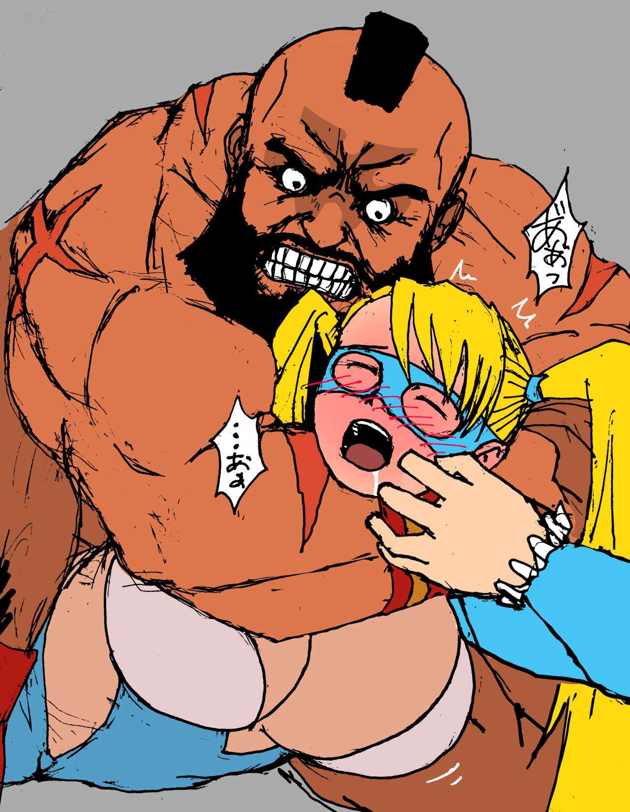 [Sanman-Drill] Zangief VS. Rainbow Mika (Street Fighter) [Japanese + English]