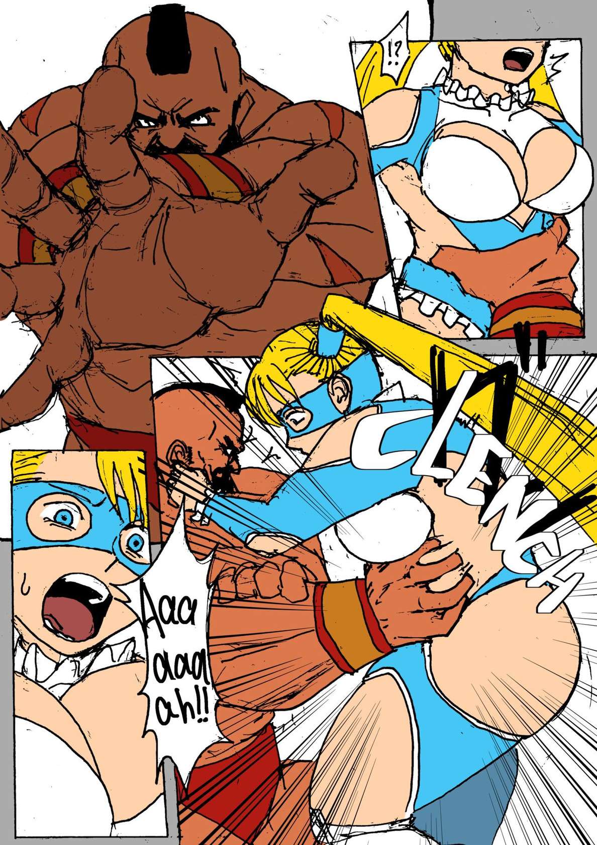 [Sanman-Drill] Zangief VS. Rainbow Mika (Street Fighter) [Japanese + English]