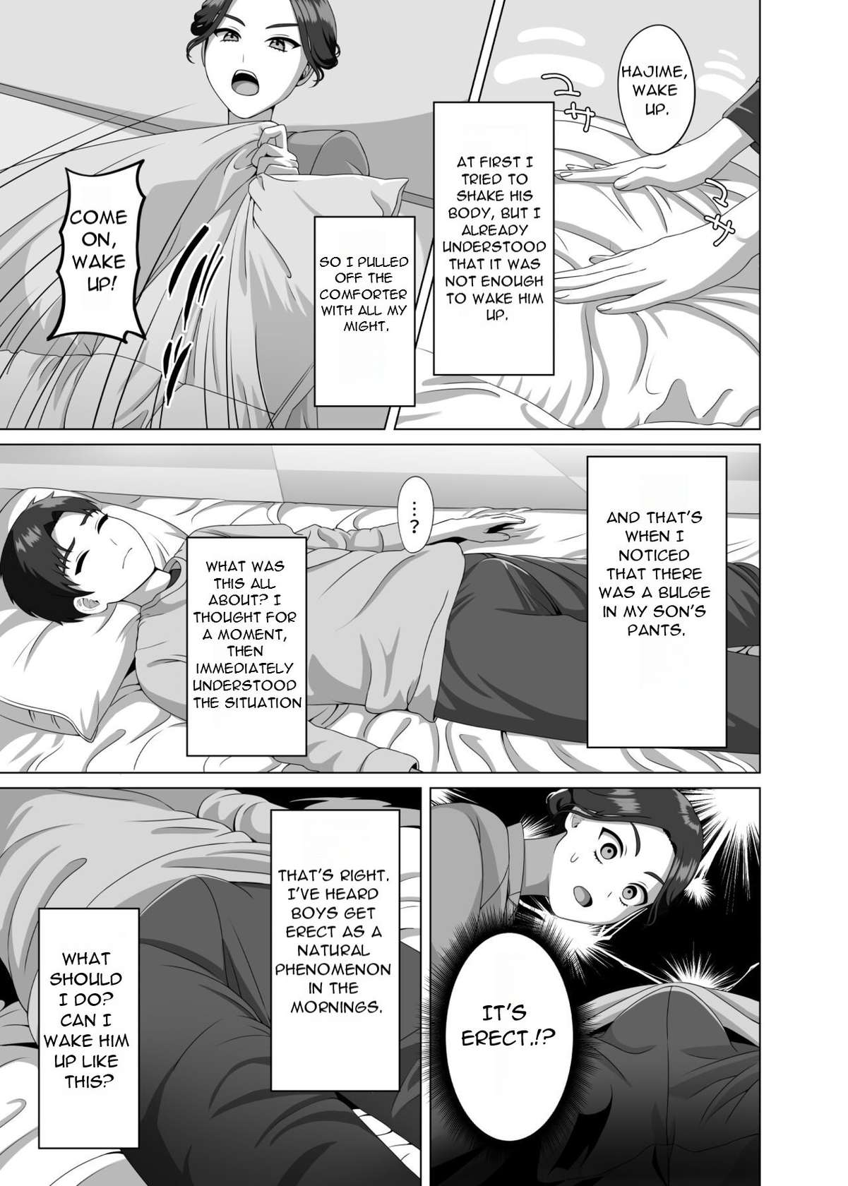 [GABUGABU (GABURI)] Musuko no Asadachi ni Doki Doki Shichau Okaa-san - A mother gets excited about her son's morning erection [English][DarklordMTLs]