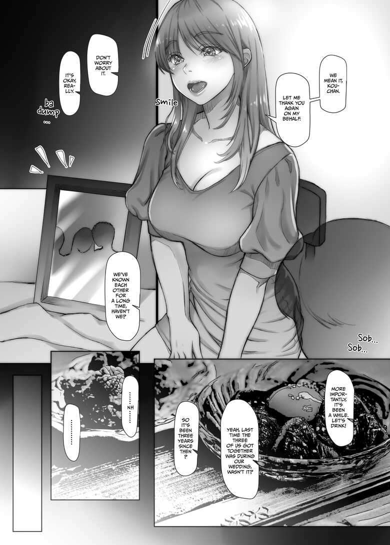 [Sonna no ato no Matsuri janai desuka (Morino.)] 3-nenme no Uwaki Onna Otto no Shinyuu no Kodane o Shiboru | Unfaithful Wife of Three Years - Draining My Husband's Best Friend's Sperm [English] [rubber_user]