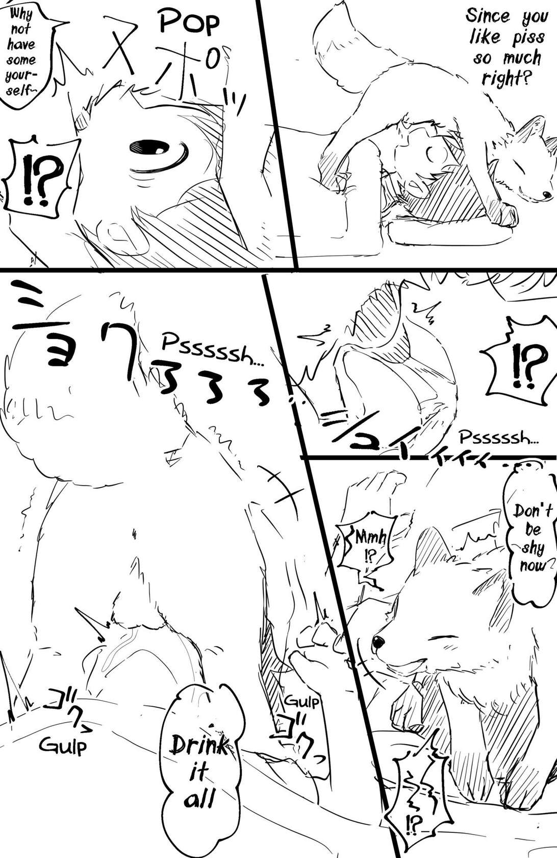 catfox22 / funiyua - A human boy becomes small and gets fucked by a male fox + extras [Decensored] [English]