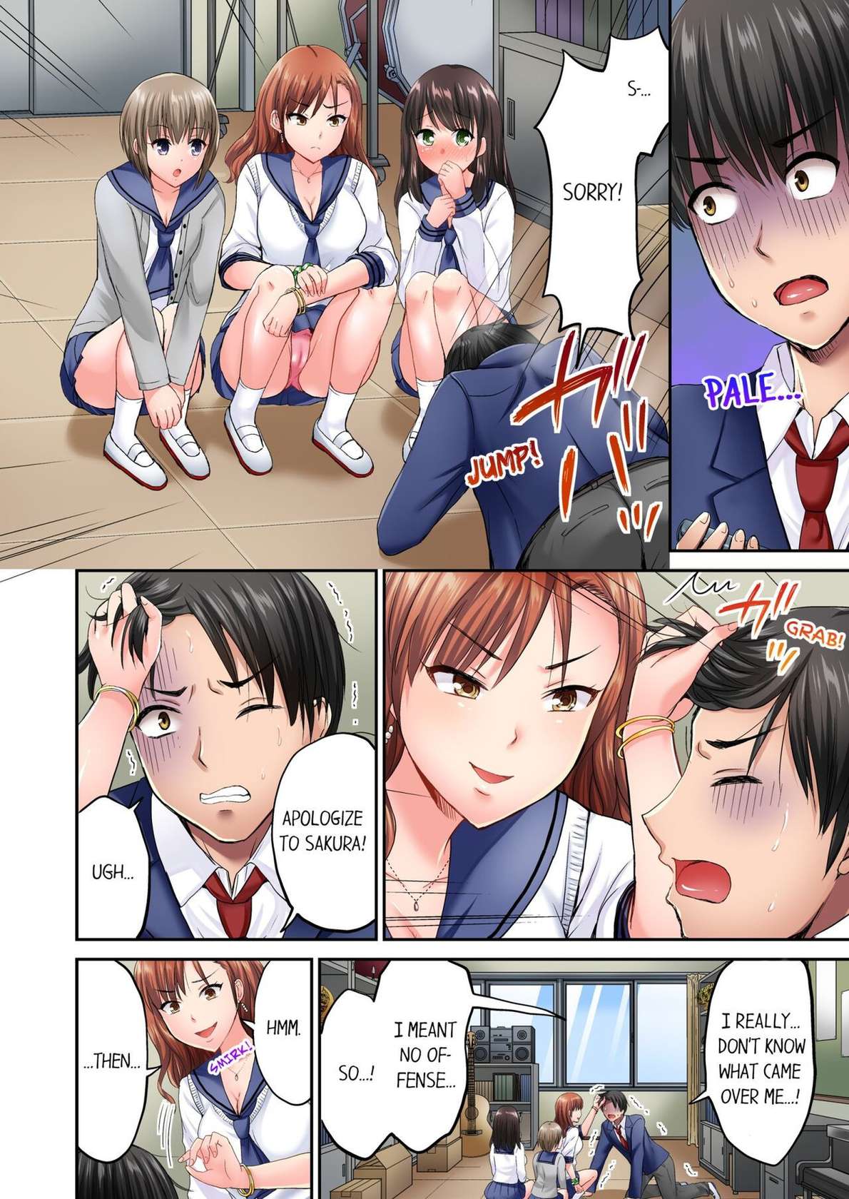 [Takayama Non] Pashiri no Shita Teku, Yabaitte... ~ Ebi Sori Iki Suru Namaiki Gyaru 1 | Bullied Boy's Tongue Revenge 1 [English] [Descensored]