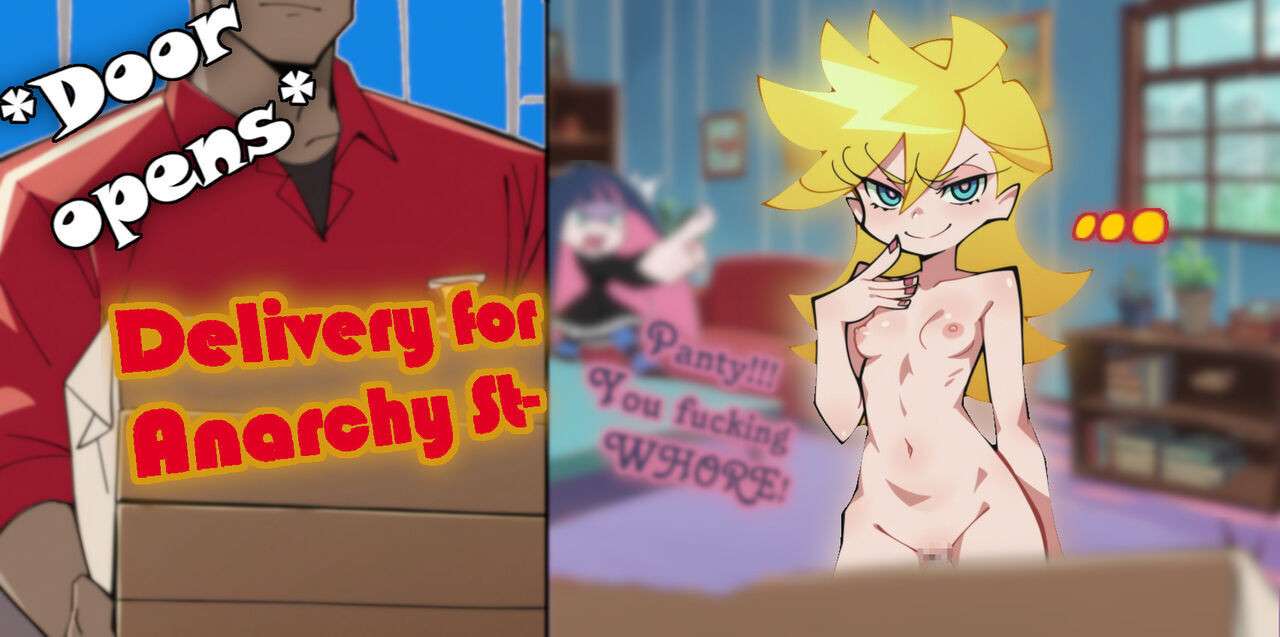 [AI generated] Panty & Stocking have sex with some guy (Black skin variant)