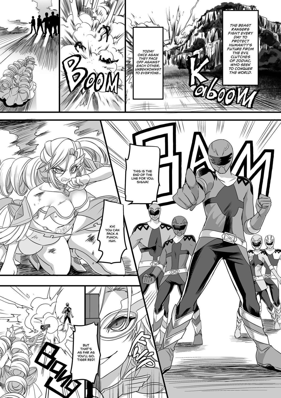 [Amulai Sweets Factory (Kouji)] Beast Ranger Tiger Red: The Downfall of Justice [English] [2d-market.com] [Decensored] [Digital]