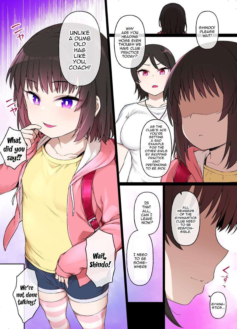 [Kusayarou] Gymnastics Girl Becomes Masochistic Slut Who Loves Her Middle-Aged Instructor