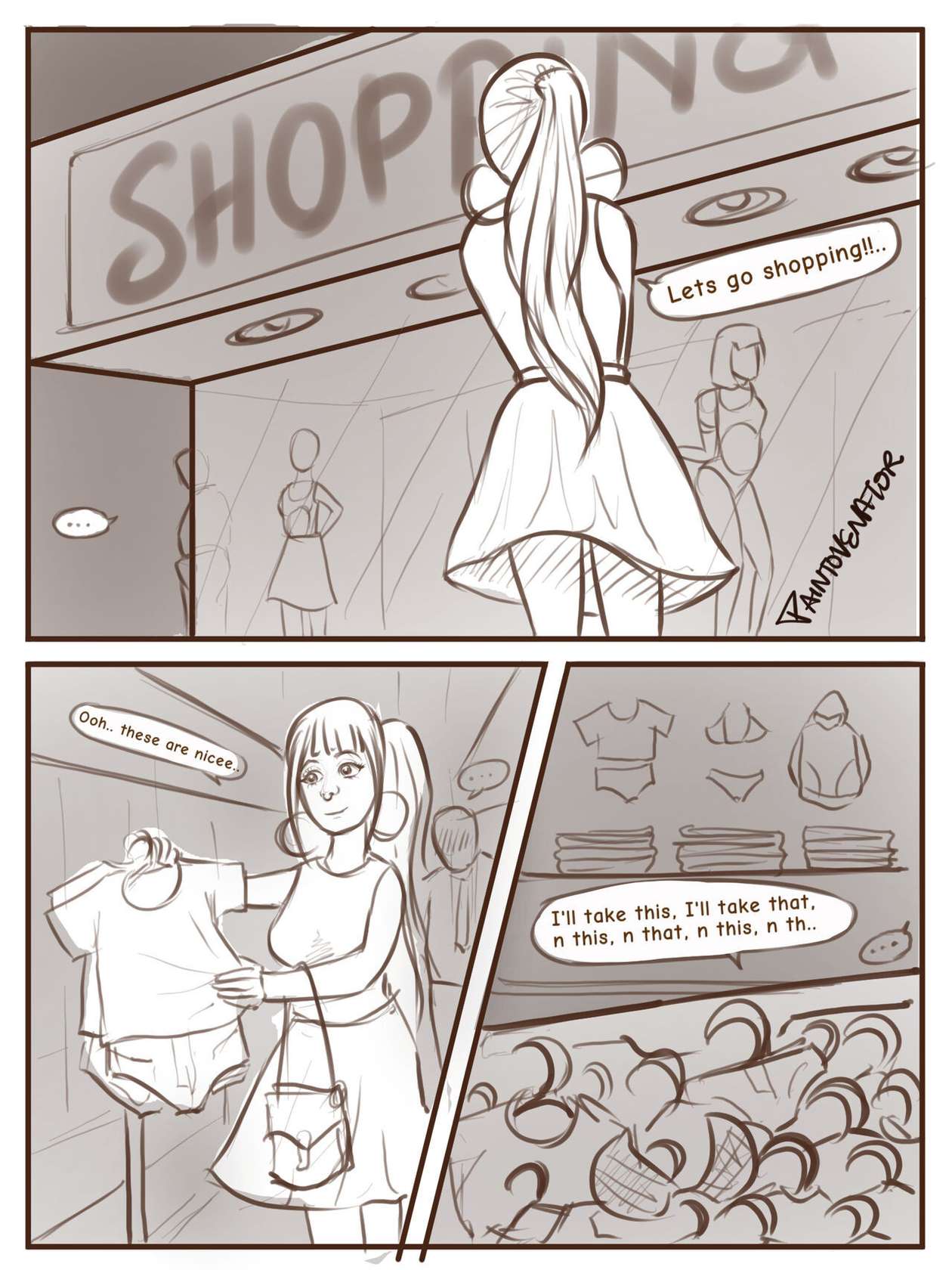 Luna goes shopping