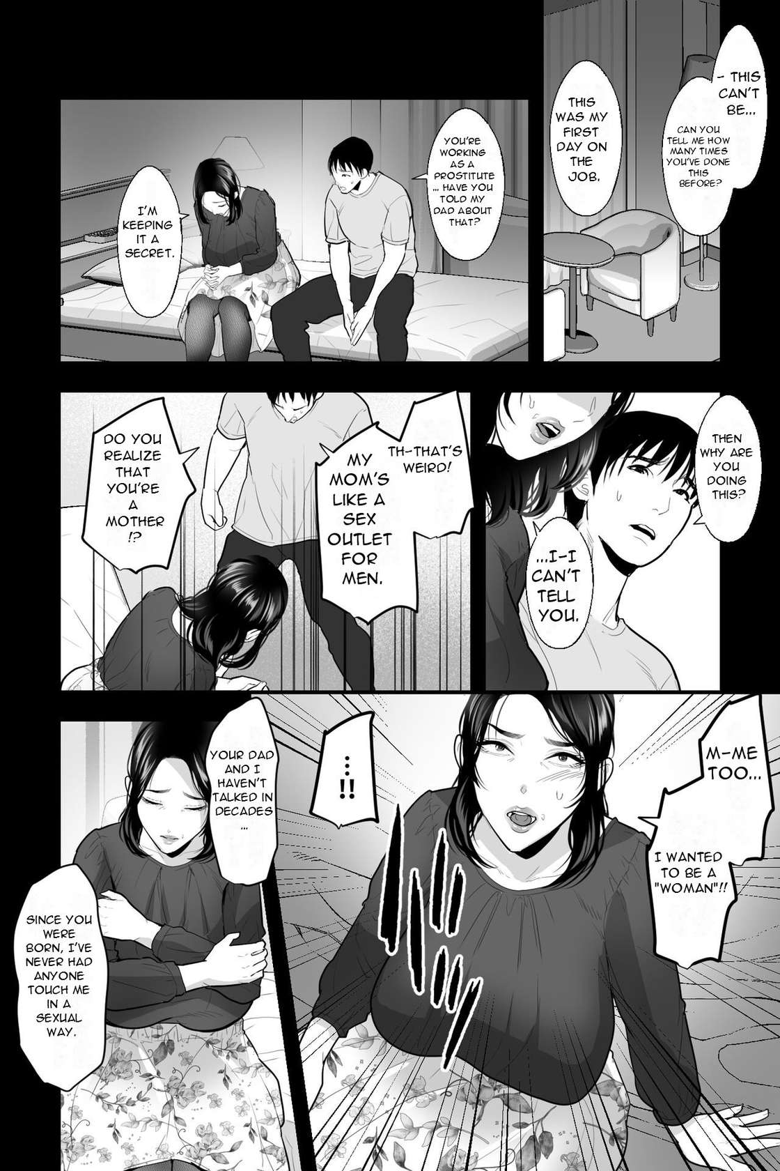 [Ginshio Honpo (Ginen)] Saggy-Breasted Woman's Flesh Pot~My Frustrated Mother Was a Lewd Big-Breasted Call Girl, So I turned Her into a Masturbator by...[English] [Decensored][DarklordMTLs]