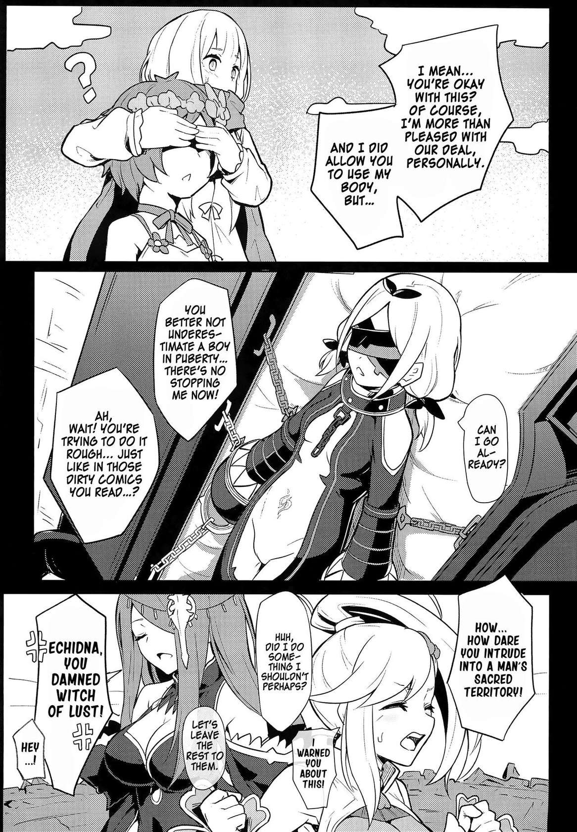 (C99) [Ohanabatake (Siseki Hirame)] Echidna sukebebon I (Re:Zero kara Hajimeru Isekai Seikatsu) [English] [Kinsei Translations]