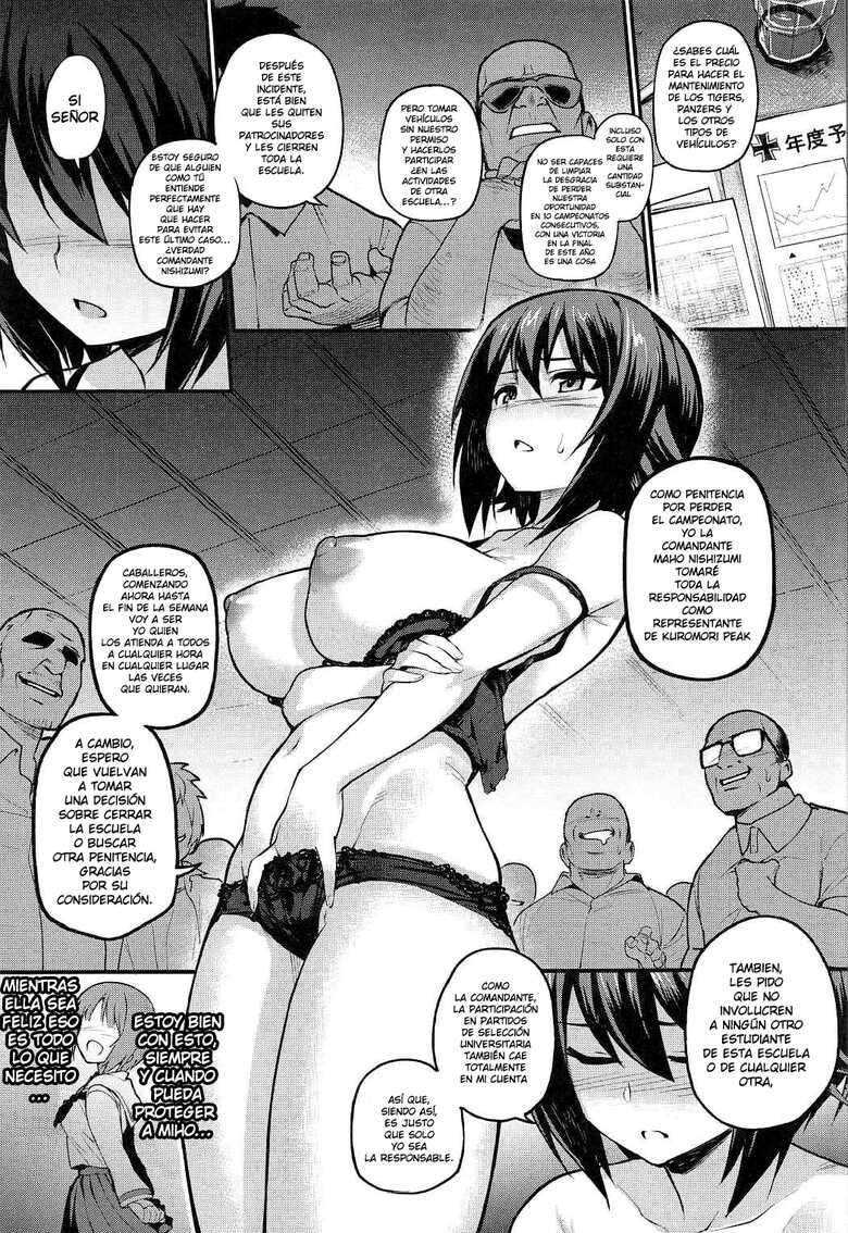 (C91) [TRY&Hougen Futari Shakai (Hougen)] GIRLS und PENISES GirlPan Fan Book Haikou Hyakkai Houshi Hen 2 sisters (Girls und Panzer) [Spanish]