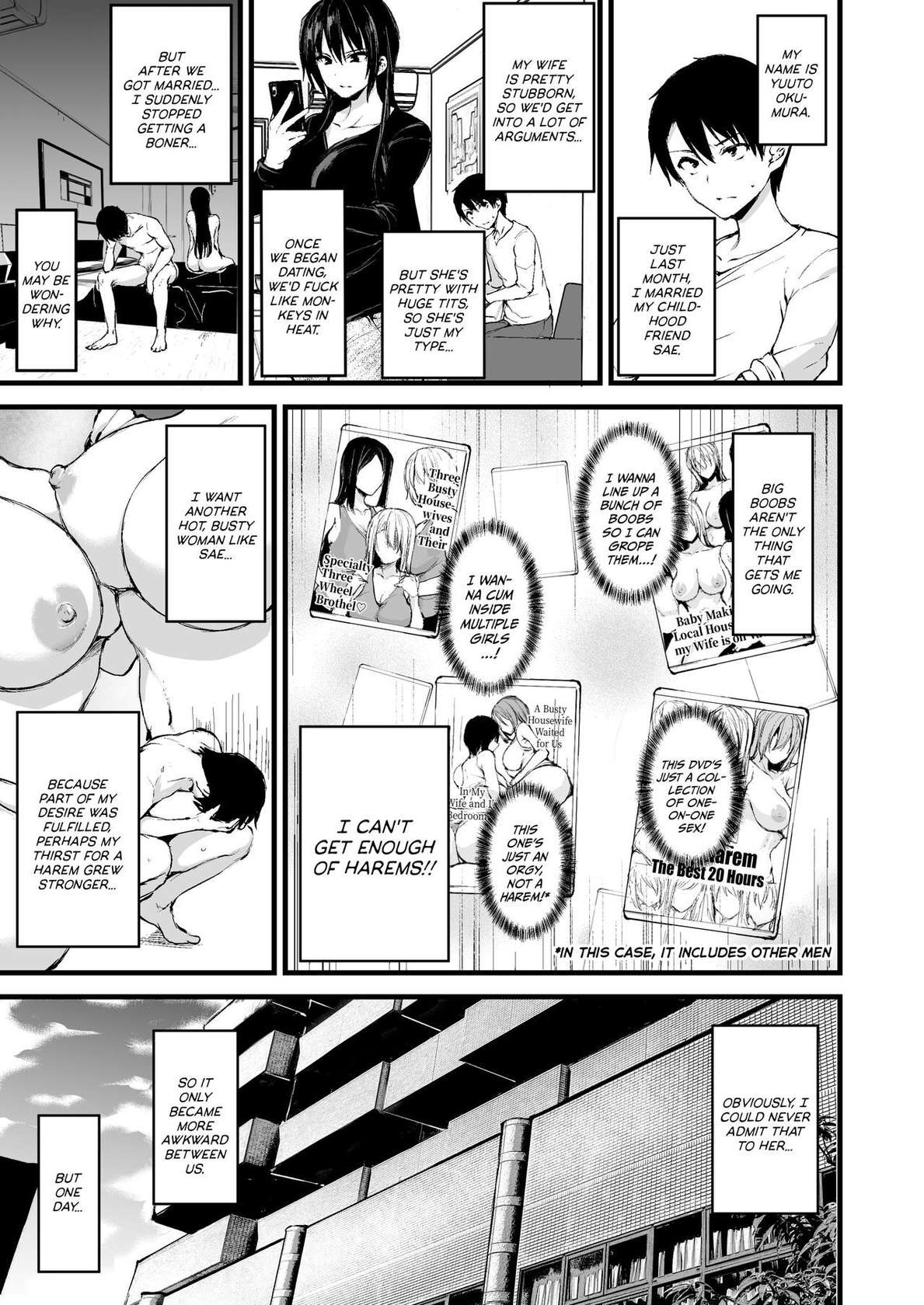 Kyonyuu Ga Futariinai To Bokkishinai Otto No Tame Ni Tomodachi O Tsuretekita Tsuma Chapter 1-3