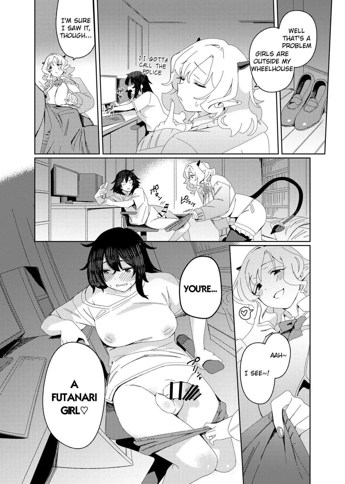 [Suimitsutou Koubou (Momo no Suidousui)] Gyaru Succubus to Futanari Neet [English] [Digital]