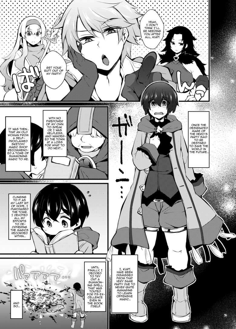 [Kimagure na Bakeneko (Jenigata)] Party o Oidasareta Mahoutsukai no Boku ga Shoukan Mahou o Shuutoku Shite Saikyou (Mecha Ero) Inma to Keiyaku Shita node Koko kara Okasarete Tsuyoku Naru [English][FemdomScans]