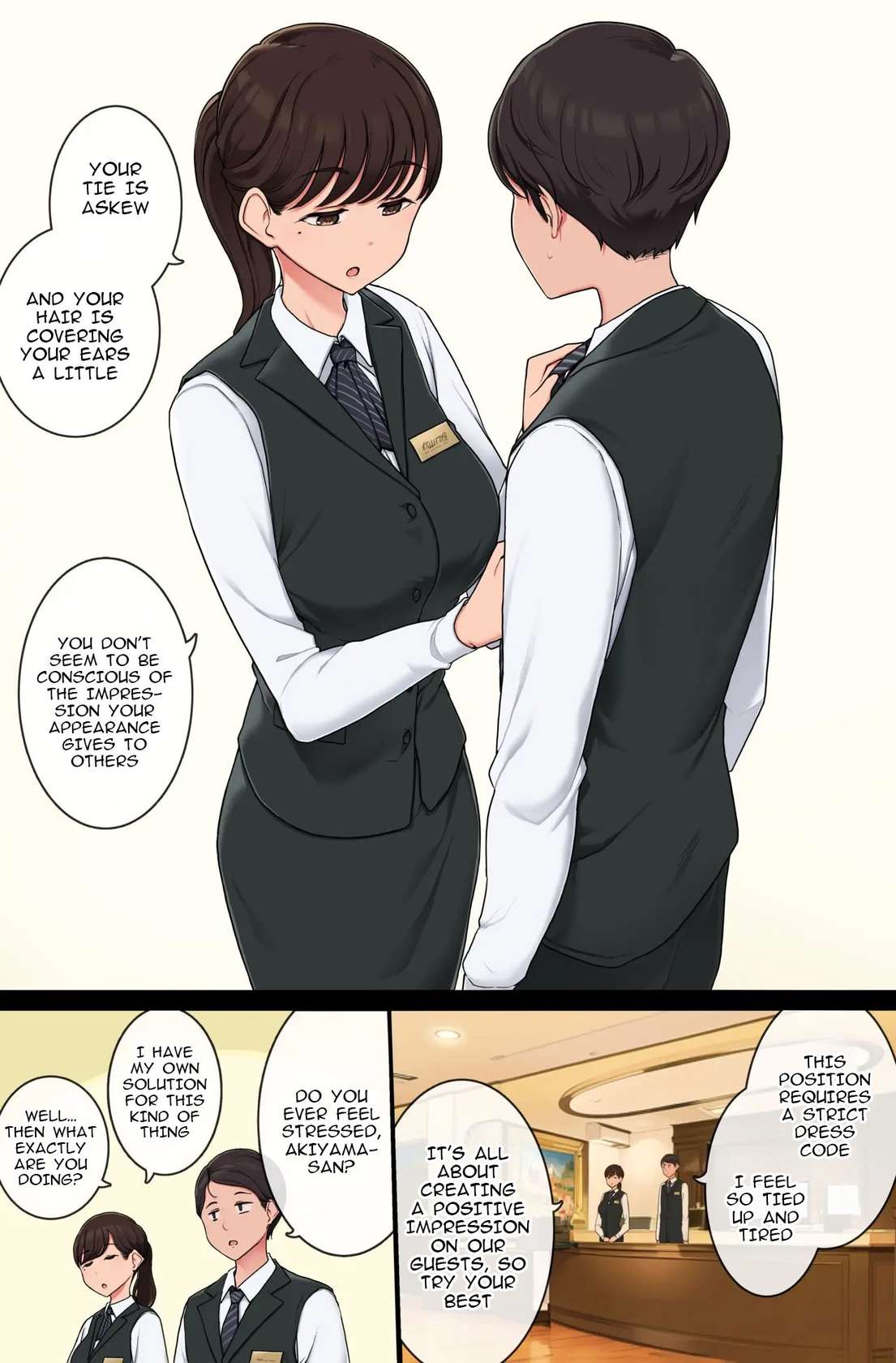 [Wakamatsu] Fudan Midashinami ni Kibishii Senpai ga Ura de wa Ero Ishou Kiru no ga Daisuki datta Hanashi | A story about a senior who is usually strict about appearance, but loves to wear sexy costumes in private [English]