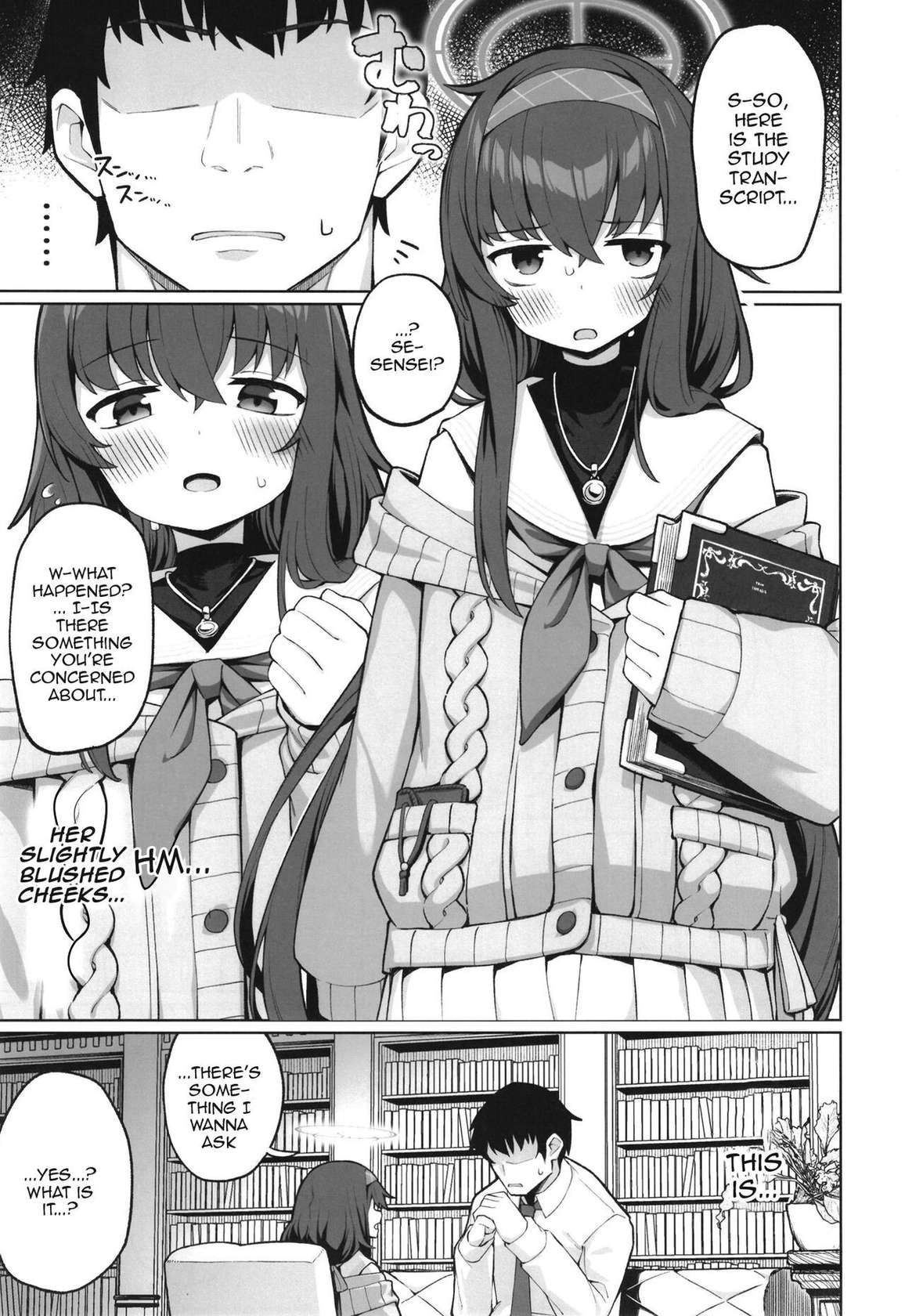 [Punipuni no Hoppe (Kawayoi)] Koshokan no kakushigoto / The Secret In The Antiquarian Bookstore (Blue Archive) [Digital] [English] {Doujins.com}