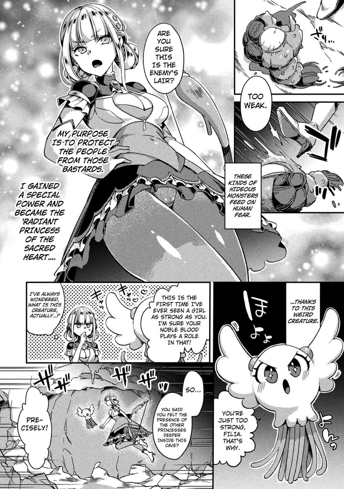 [Yamanashi Yuuya] The Radiant Princess of the Sacred Heart, Filia (2D Comic Magazine Slime Kan Futaana Zeme de Funshutsu Acme! Vol. 1) [Digital[ [English] [Kuraudo]